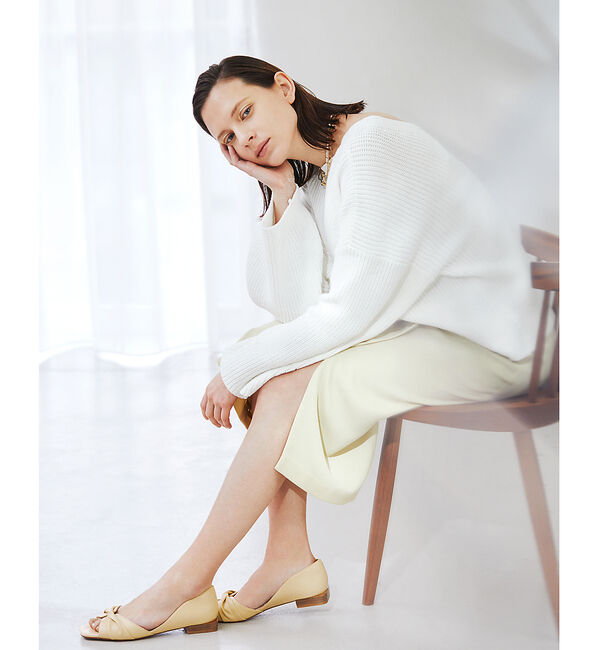 AU BANNISTER「ツイストオープントゥパンプス」|サンダル|