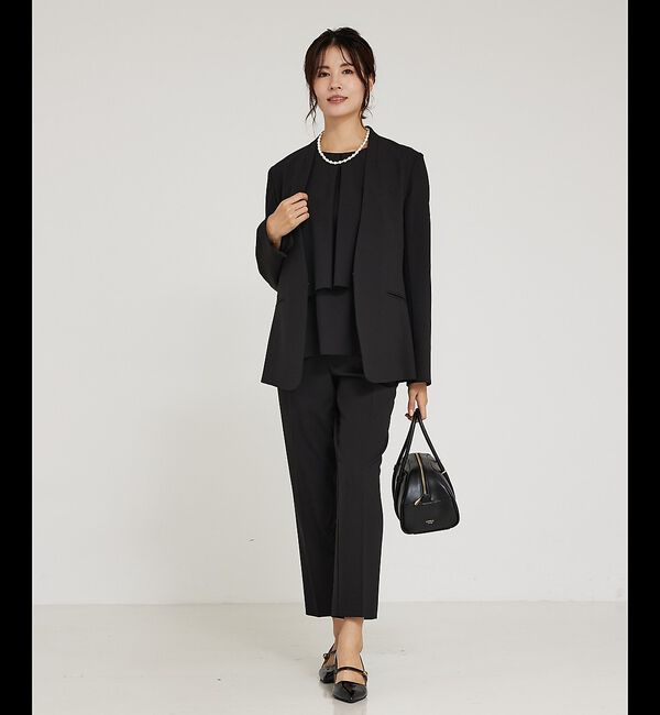 abahouse mavie「【エニデイカセット】ノーカラージャケット＆バックフレアパンツセットアップ」|スーツ|
