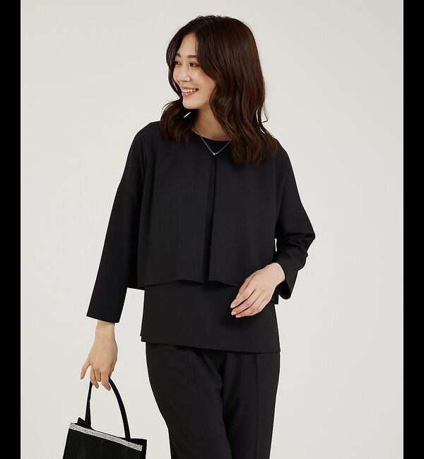 abahouse mavie「【エニデイカセット】ノーカラージャケット＆バックフレアパンツセットアップ」|スーツ|