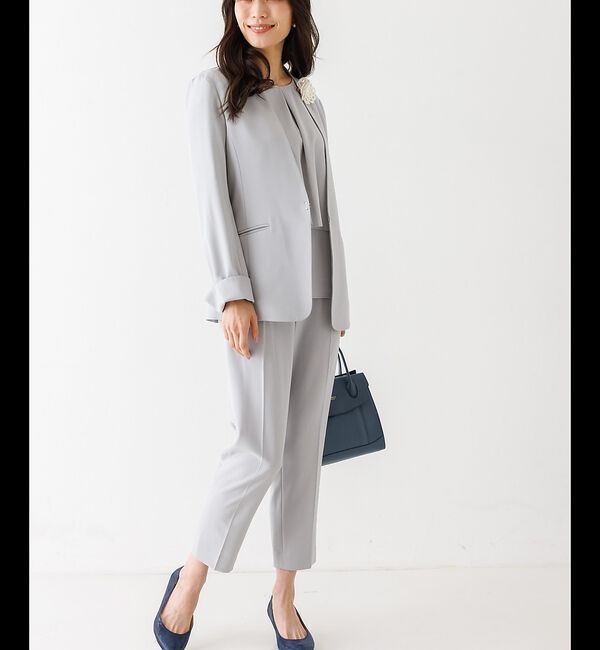 abahouse mavie「【エニデイカセット】ノーカラージャケット＆バックフレアパンツセットアップ」|スーツ|