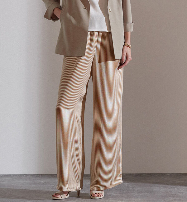 Liesse「ドロストイージーパンツ」|その他|ストライプ