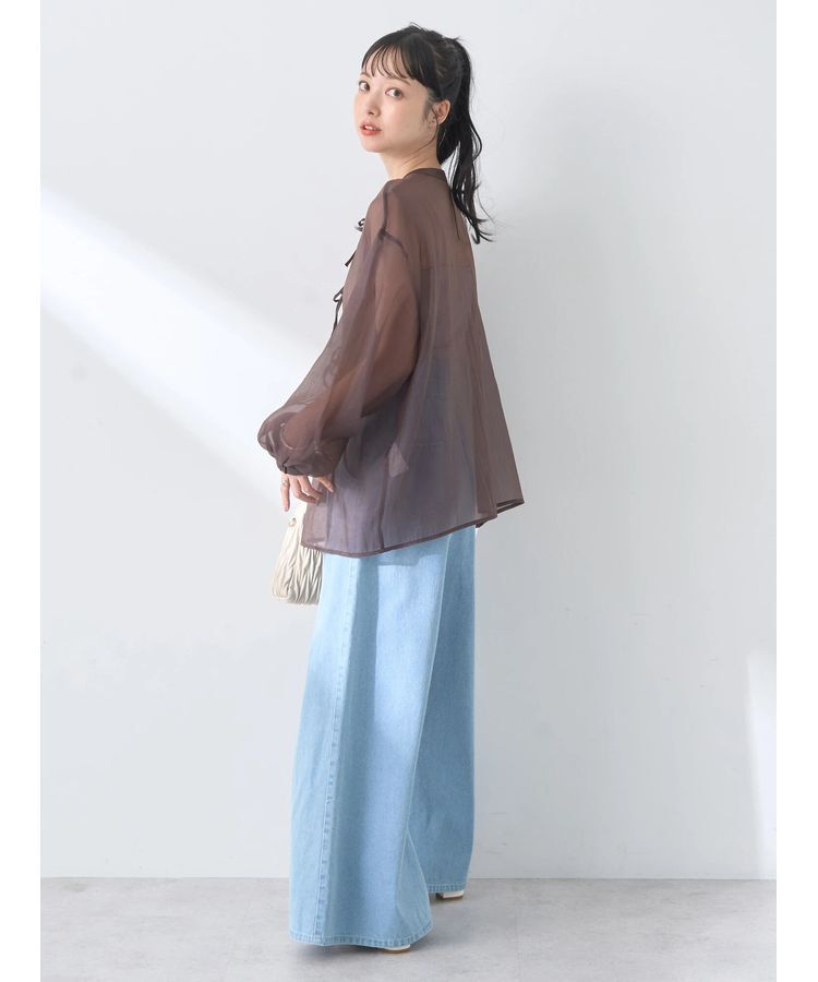 earth music&ecology「シアーリボンシャツ」|シャツ・ブラウス|