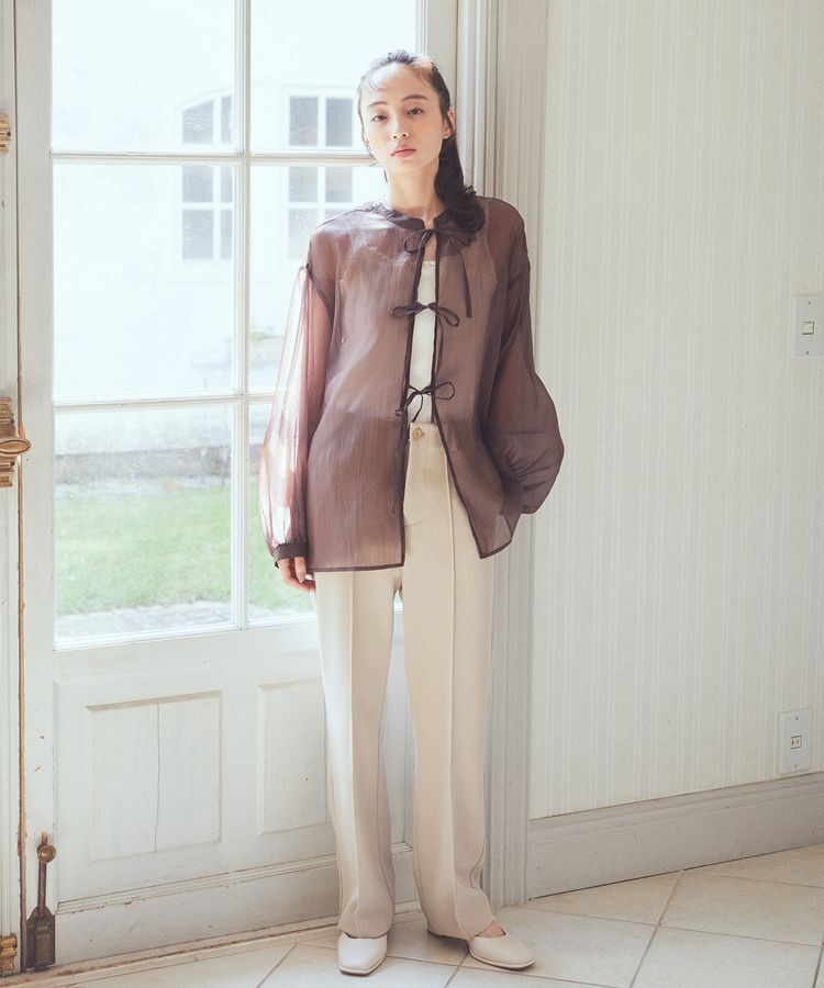 earth music&ecology「シアーリボンシャツ」|シャツ・ブラウス|