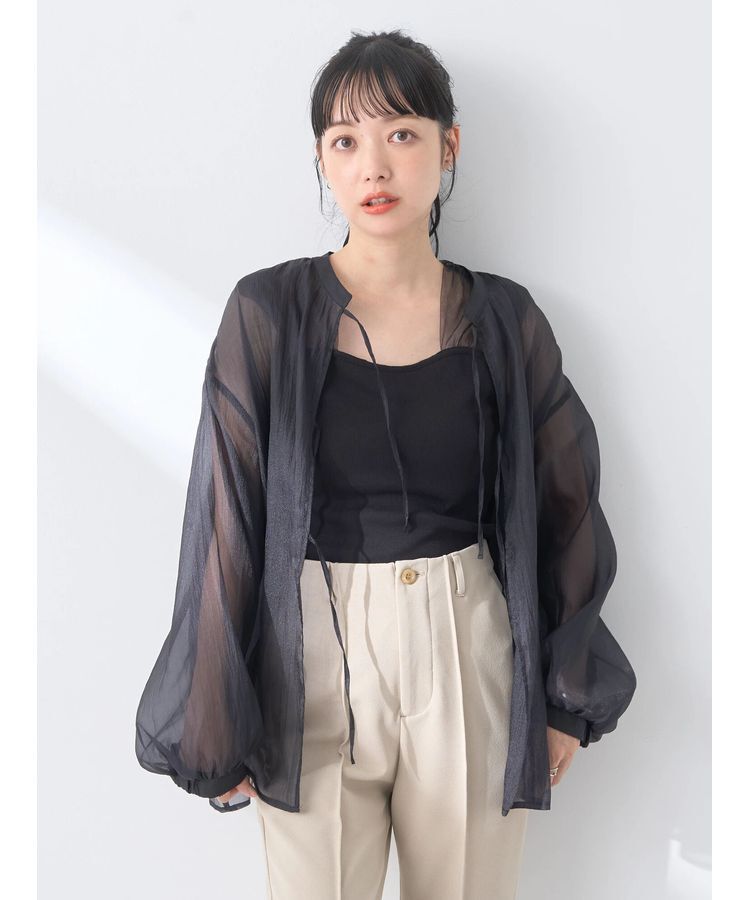 earth music&ecology「シアーリボンシャツ」|シャツ・ブラウス|