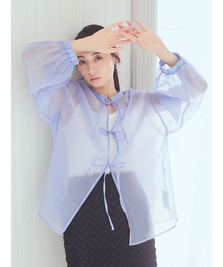 earth music&ecology「シアーリボンシャツ」|シャツ・ブラウス|
