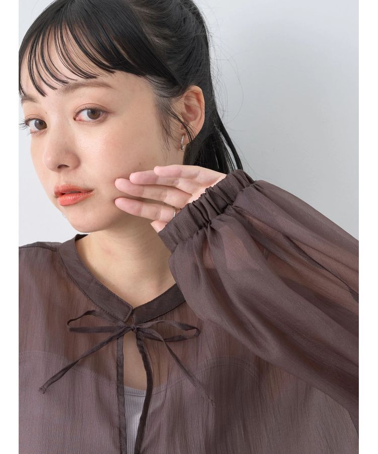 earth music&ecology「シアーリボンシャツ」|シャツ・ブラウス|