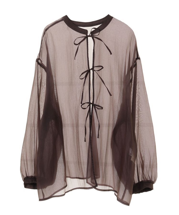 earth music&ecology「シアーリボンシャツ」|シャツ・ブラウス|