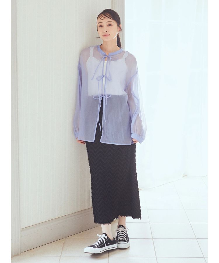 earth music&ecology「シアーリボンシャツ」|シャツ・ブラウス|