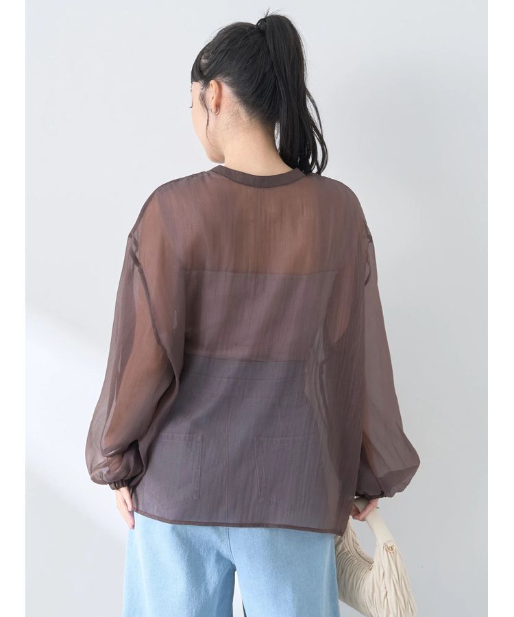 earth music&ecology「シアーリボンシャツ」|シャツ・ブラウス|