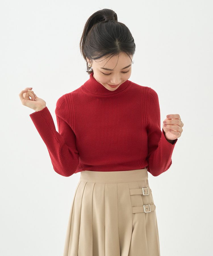 earth music&ecology「やわらかタッチタートルネックニットプルオーバー」|ニット・セーター|