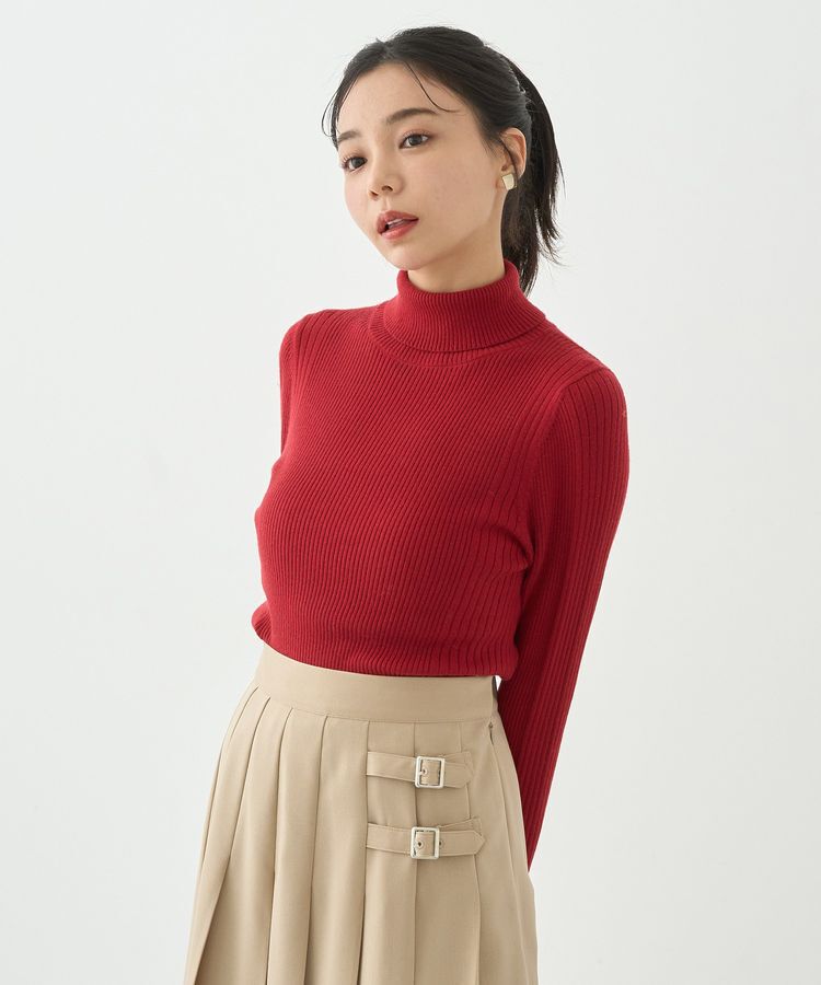 earth music&ecology「やわらかタッチタートルネックニットプルオーバー」|ニット・セーター|