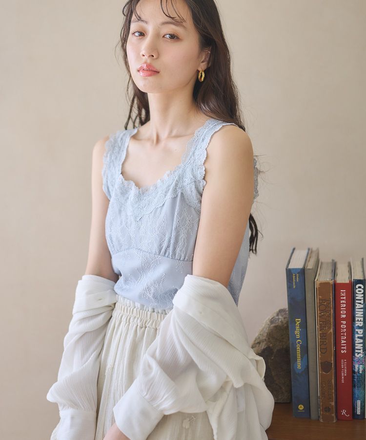 earth music&ecology「総レースキャミソール」|キャミソール|