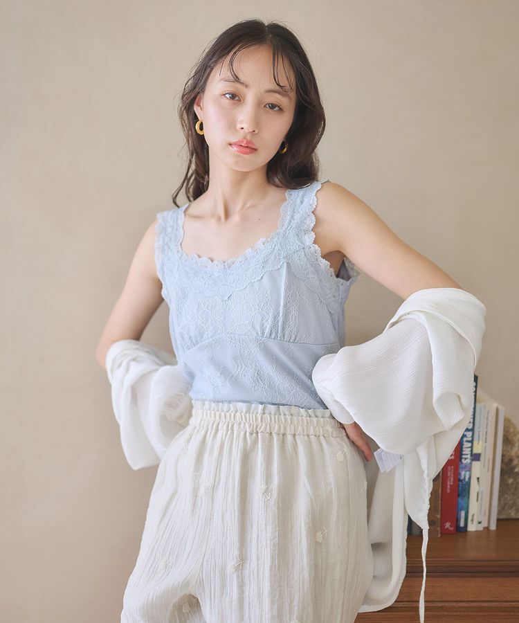 earth music&ecology「総レースキャミソール」|キャミソール|