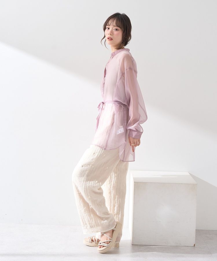 earth music&ecology「ウエストベルトシアーシャツ」|シャツ・ブラウス|