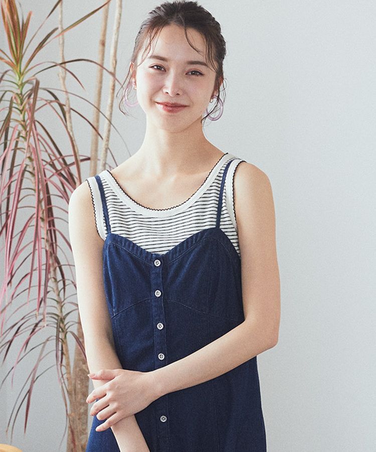 earth music&ecology「ピコトリミングタンクトップ」|キャミソール|