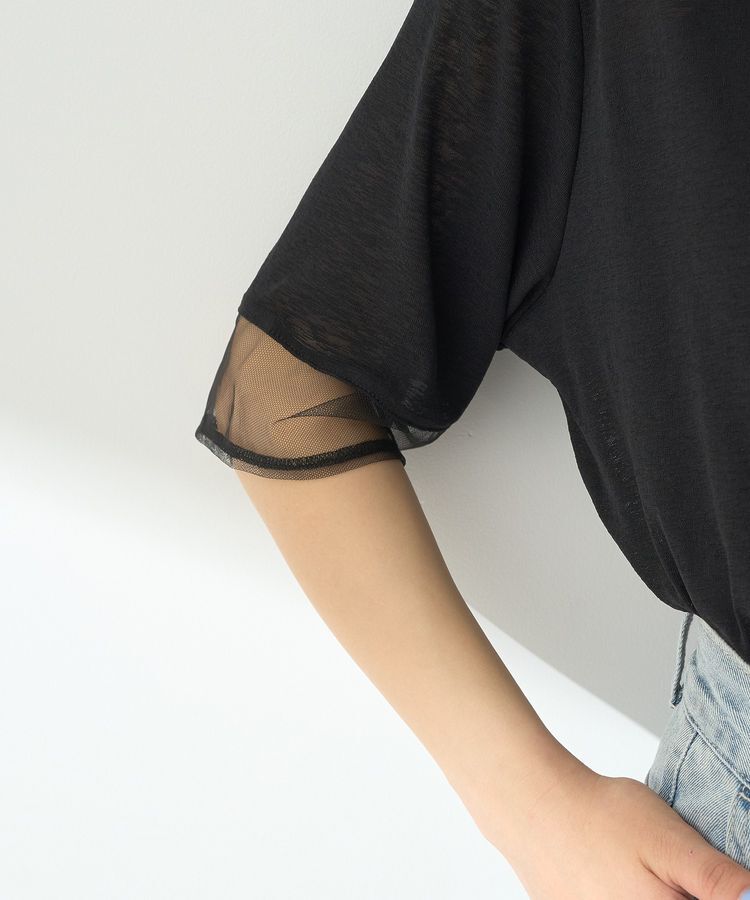 earth music&ecology「シアースリーブ半袖プルオーバー」|Tシャツ・カットソー|