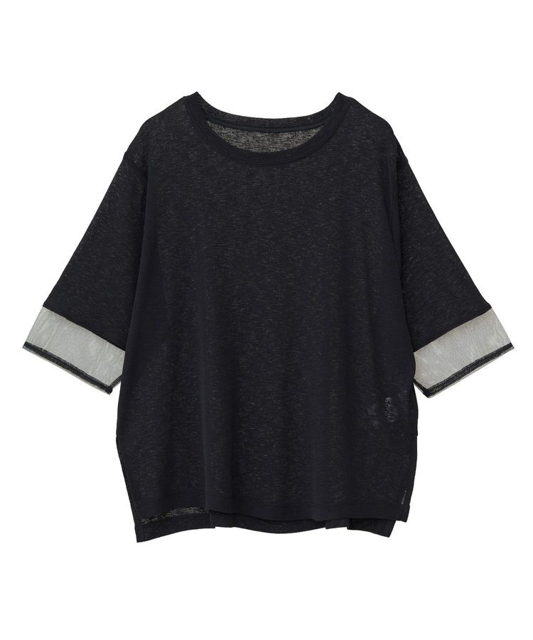 earth music&ecology「シアースリーブ半袖プルオーバー」|Tシャツ・カットソー|