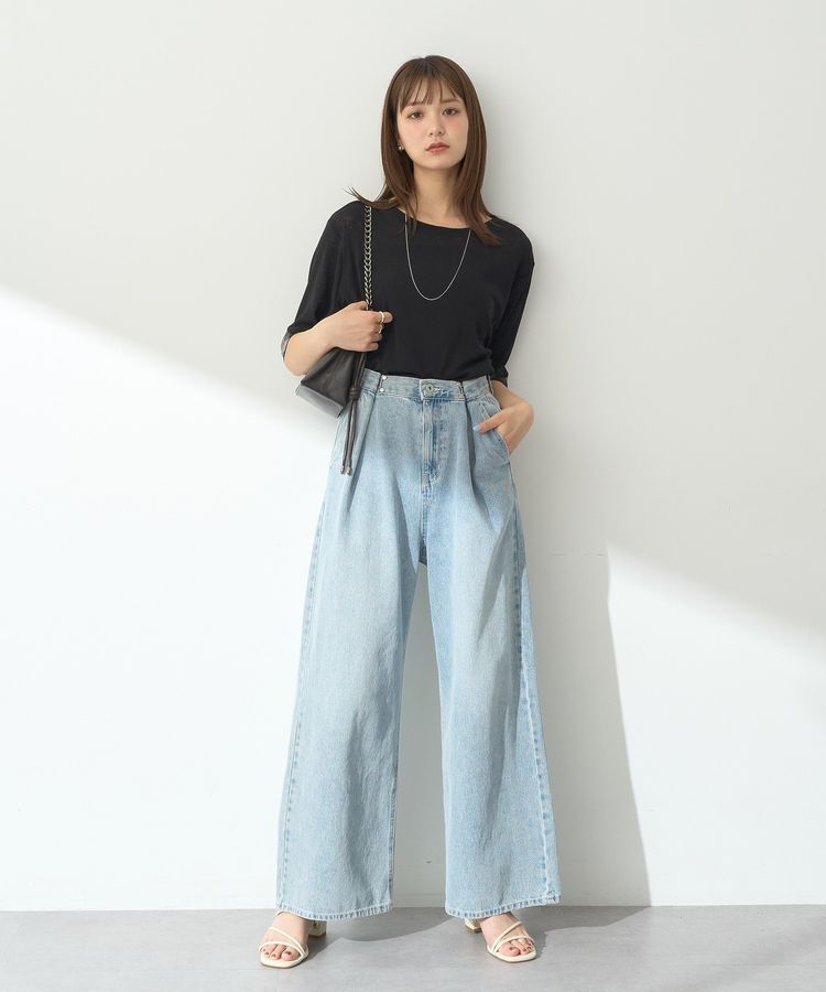 earth music&ecology「シアースリーブ半袖プルオーバー」|Tシャツ・カットソー|