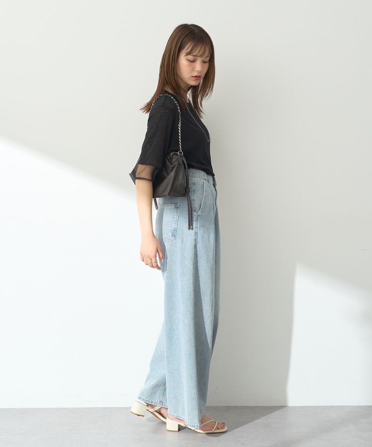 earth music&ecology「シアースリーブ半袖プルオーバー」|Tシャツ・カットソー|