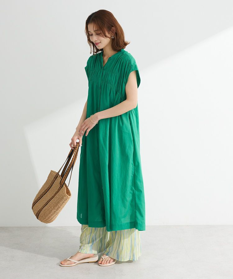 Green Parks「インド綿 シャーリングワンピース」|ワンピース|
