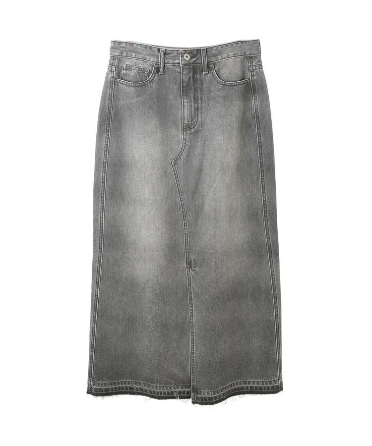 Editt by YECCA VECCA「クリアコーティングデニムロングスカート」|スカート|