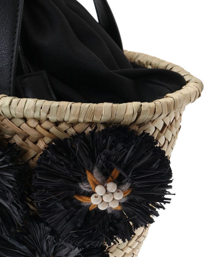 YECCA VECCA「【cache cache】ラフィアフラワー付カゴバッグ」|その他|