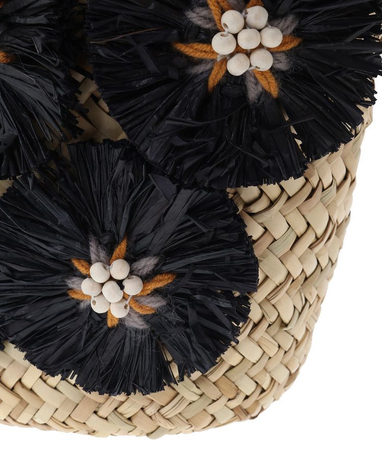 YECCA VECCA「【cache cache】ラフィアフラワー付カゴバッグ」|その他|