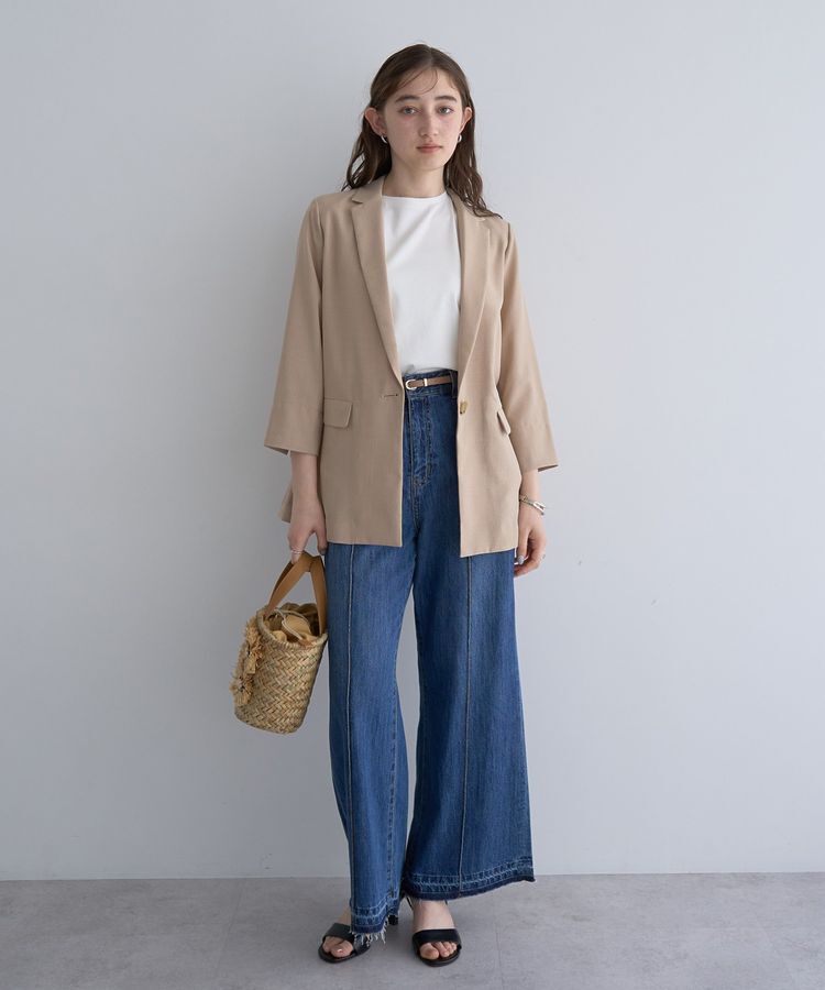 YECCA VECCA「【cache cache】ラフィアフラワー付カゴバッグ」|その他|