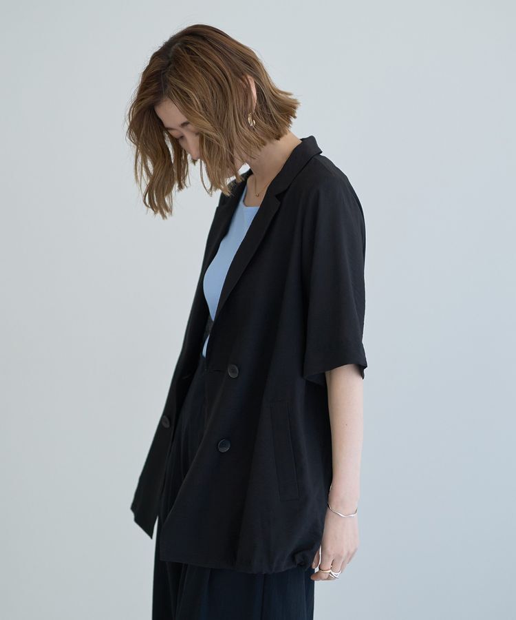 YECCA VECCA「ハーフスリーブライトジャケット」|テーラードジャケット|