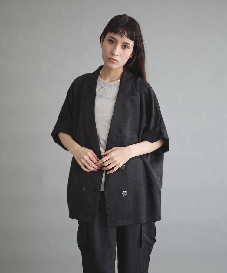 GARAGE OF GOOD CLOTHING「キュプラ混半袖ジャケット」|テーラードジャケット|