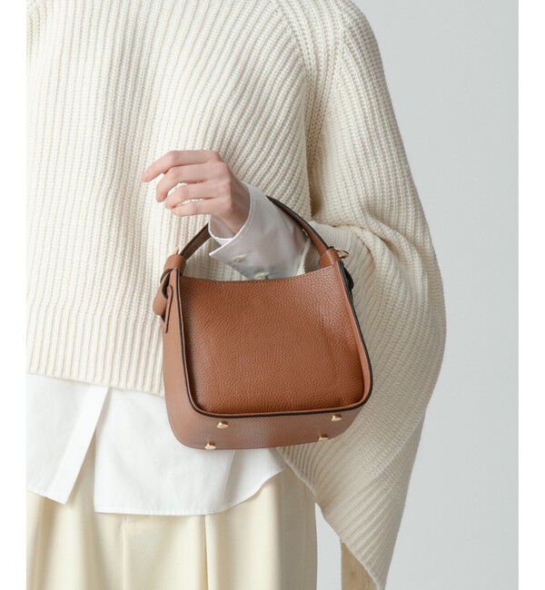 allureville「スクエアハンドルバッグ」|ショルダー・メッセンジャー|キャメル