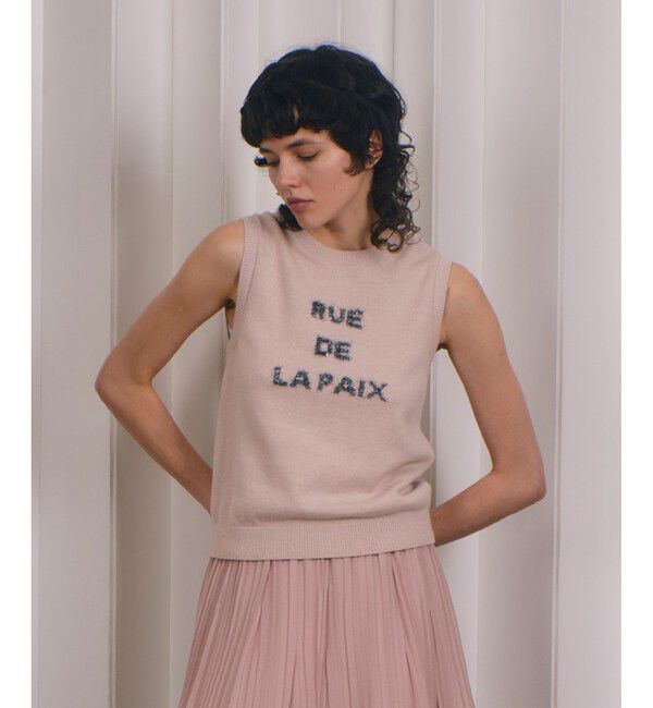 allureville「シャギーラメインターシャプルオーバー」|その他|ライトベージュ