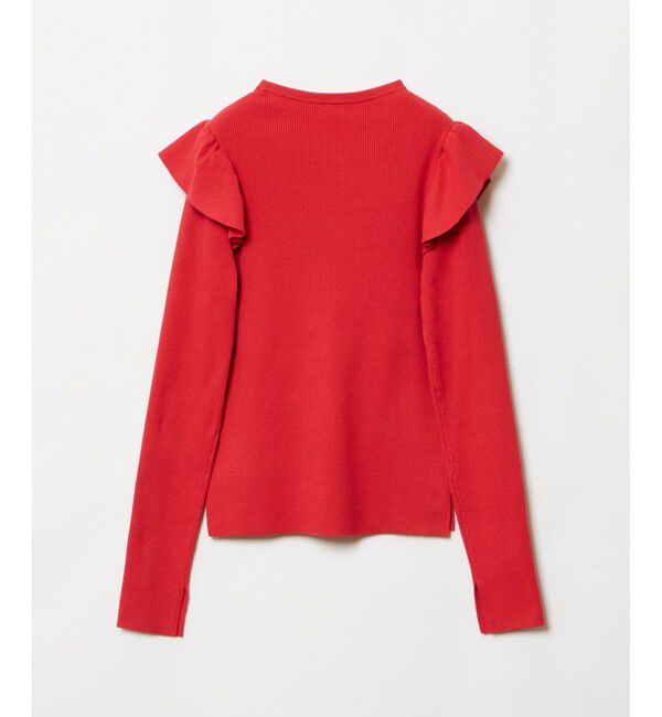 LOULOU WILLOUGHBY「【LOULOU WILLOUGHBY】フリルスリットプルオーバー」|ニット・セーター|