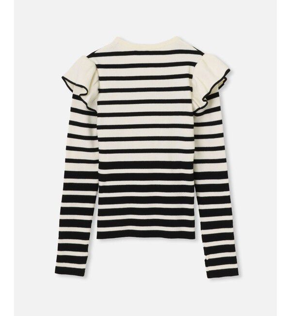 LOULOU WILLOUGHBY「【LOULOU WILLOUGHBY】フリルスリットプルオーバー」|ニット・セーター|