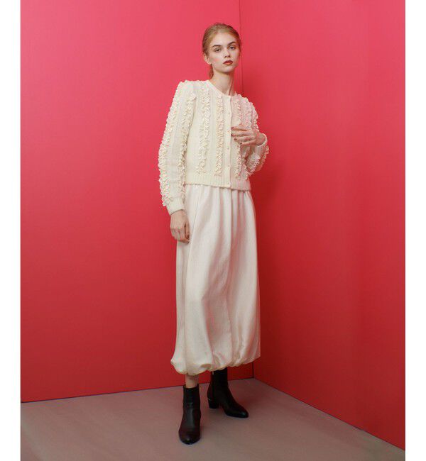 LOULOU WILLOUGHBY「【LOULOU WILLOUGHBY】レーストリミングカーディガン」|カーディガン|