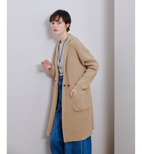 allureville「片畦ニットコート」|ダッフルコート|