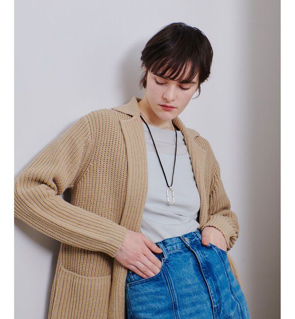 allureville「片畦ニットコート」|ダッフルコート|