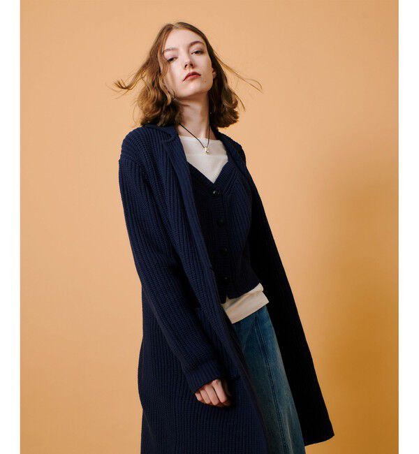 allureville「片畦ニットコート」|ダッフルコート|