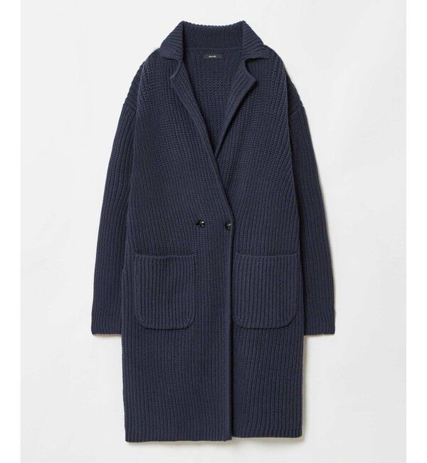 allureville「片畦ニットコート」|ダッフルコート|