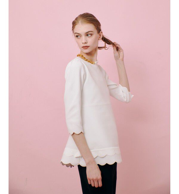 LOULOU WILLOUGHBY「【LOULOU WILLOUGHBY】スカラッププルオーバー」|ニット・セーター|