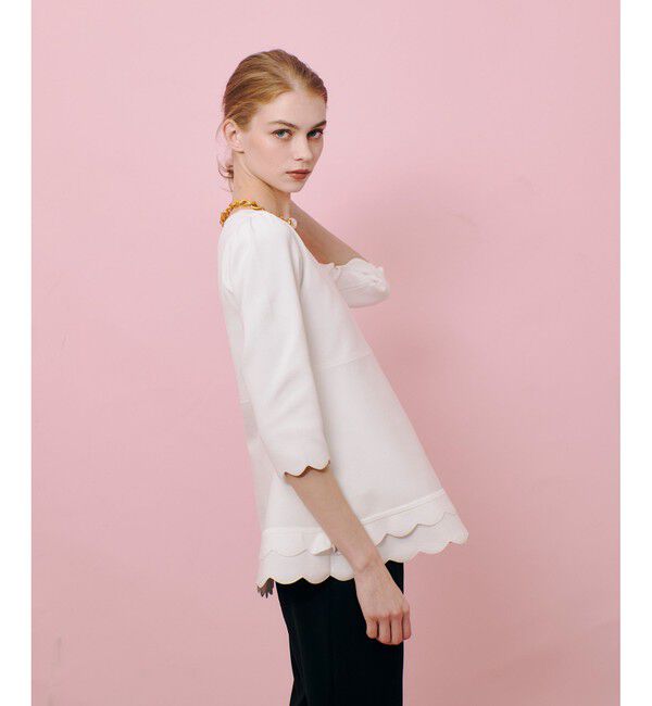 LOULOU WILLOUGHBY「【LOULOU WILLOUGHBY】スカラッププルオーバー」|ニット・セーター|