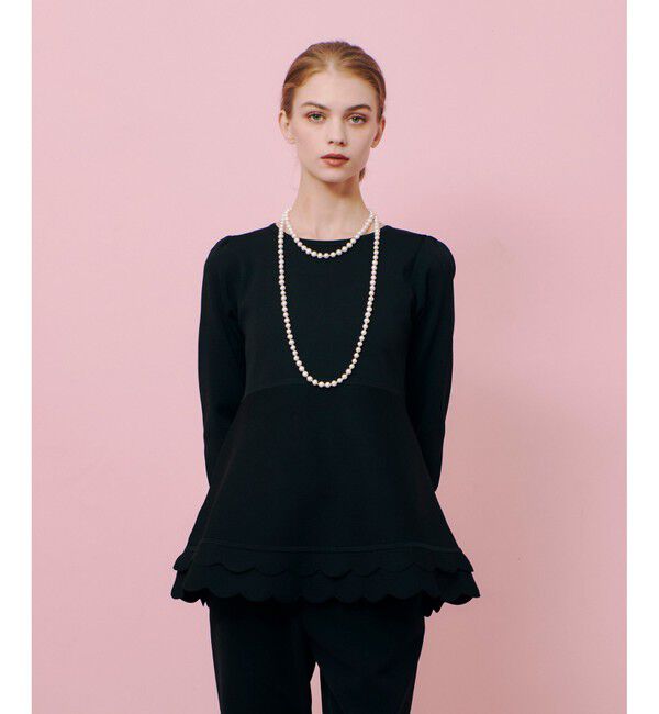 LOULOU WILLOUGHBY「【LOULOU WILLOUGHBY】スカラッププルオーバー」|ニット・セーター|