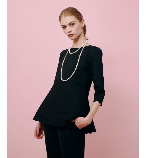 LOULOU WILLOUGHBY「【LOULOU WILLOUGHBY】スカラッププルオーバー」|ニット・セーター|