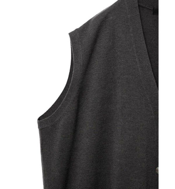 mizuiro ind「mizuiro ind Vネックロングベスト」|ベスト・ジレ|