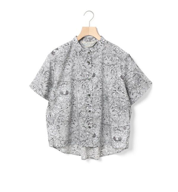 MidiUmi「MidiUmi リバティプリントシャツ」|シャツ・ブラウス|ブラック