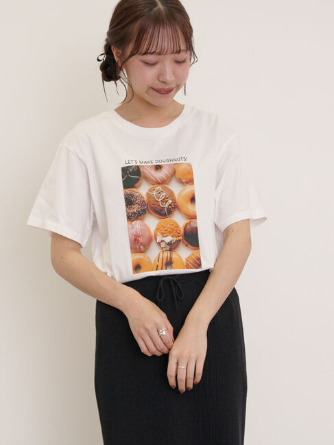 Samansa Mos2「[リサイクルコットン]柄アソートTシャツ」|Tシャツ・カットソー|オフホワイト