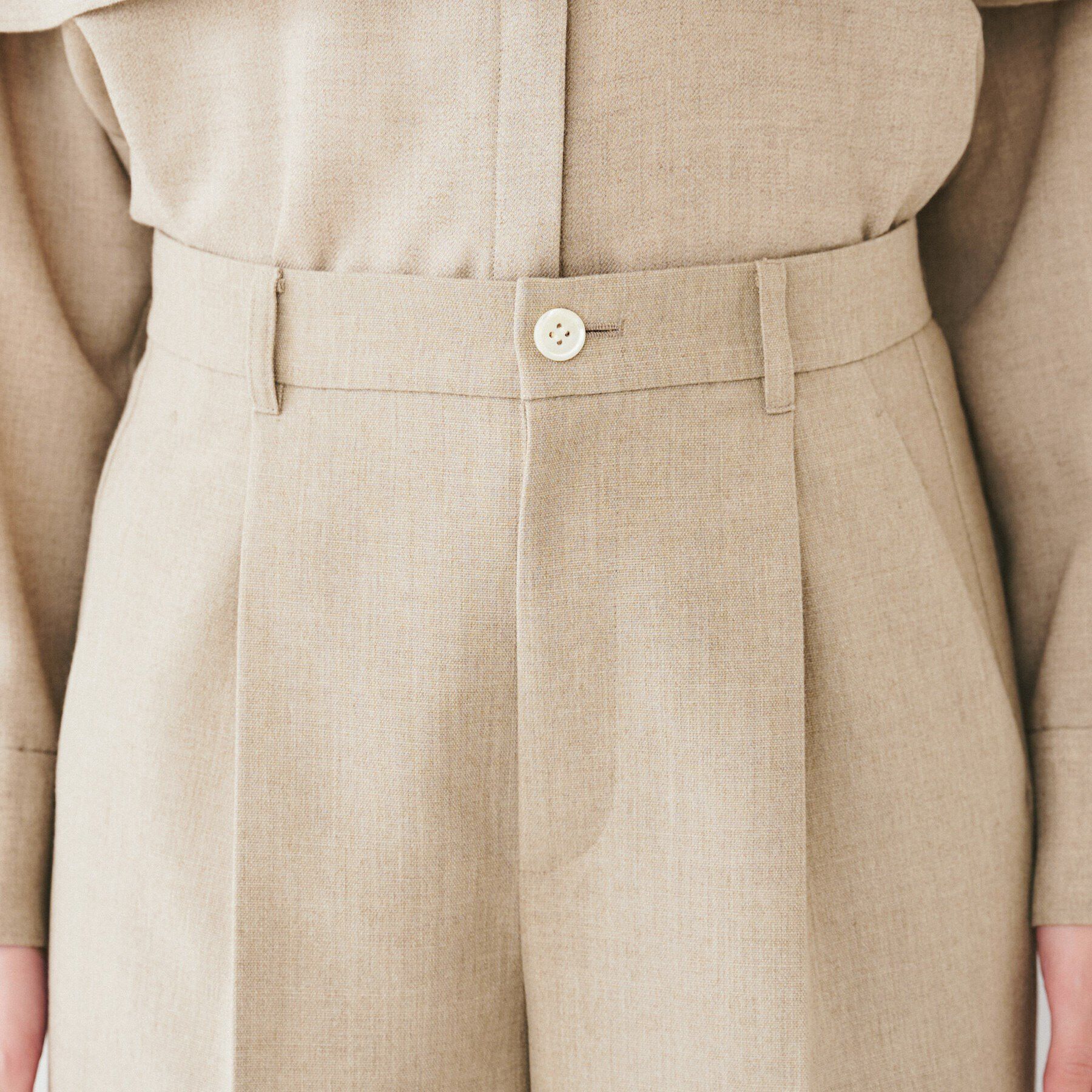 UNTITLED「【セットアップ可能】リネンライクキャンバス ワイドパンツ」|その他|