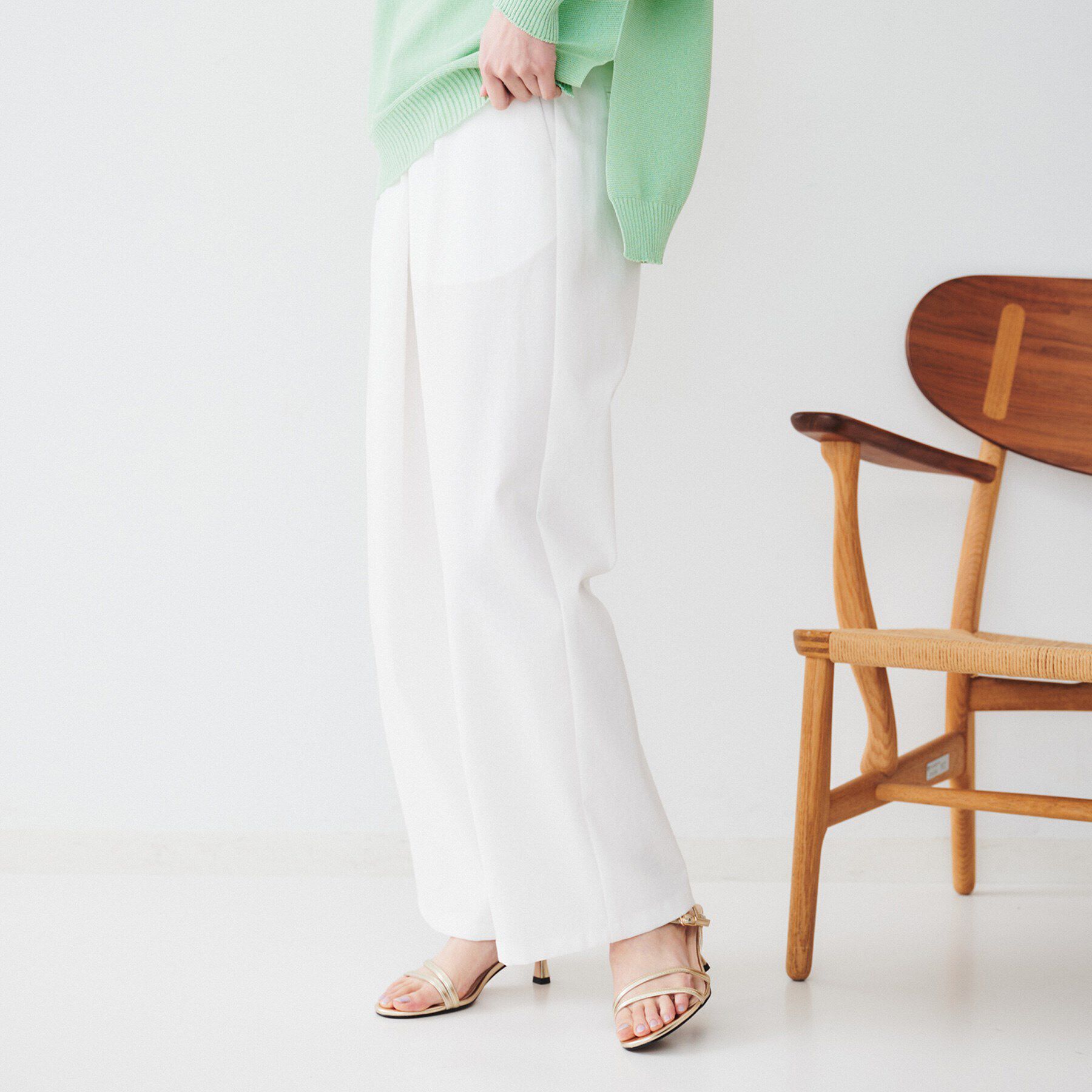 UNTITLED「【セットアップ可能】フロントラップ ワイドパンツ」|その他|