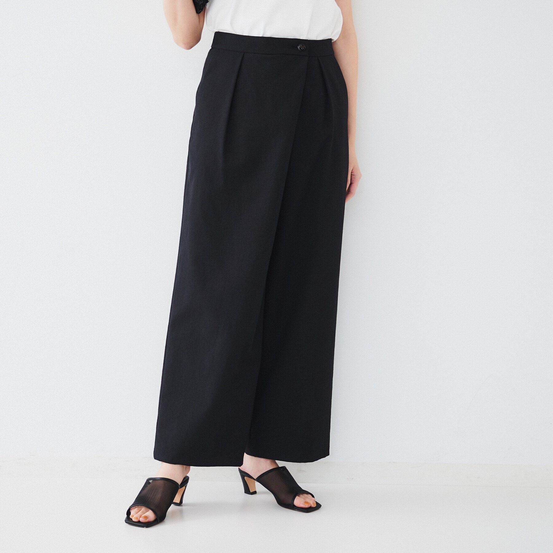 UNTITLED「【セットアップ可能】フロントラップ ワイドパンツ」|その他|