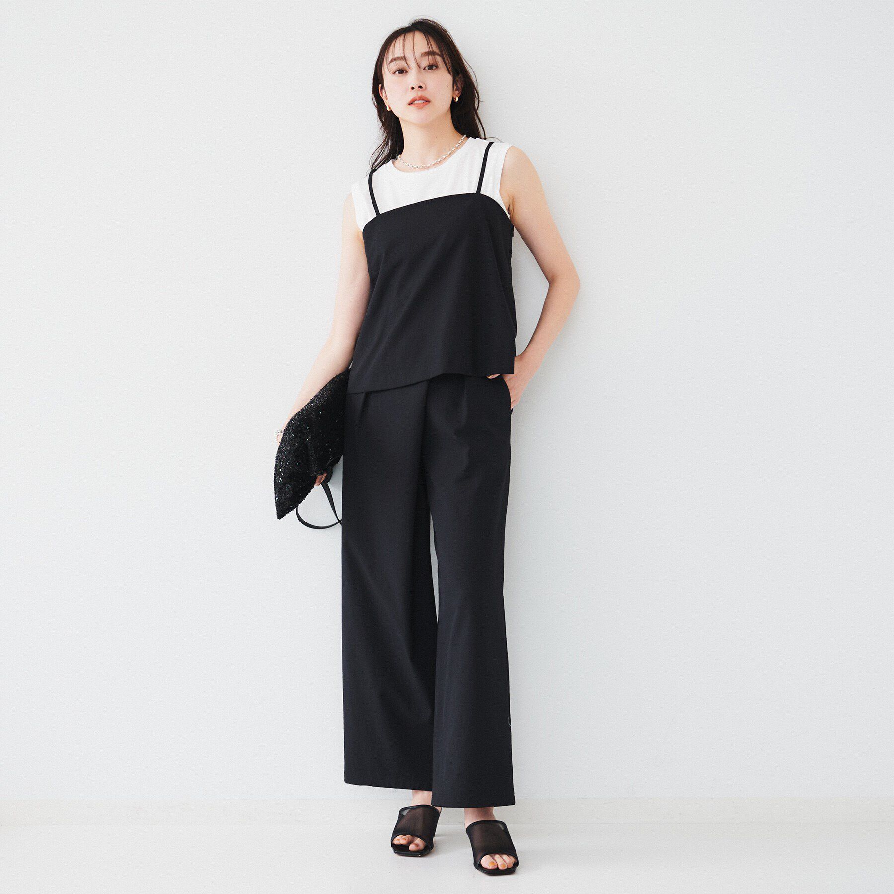 UNTITLED「【セットアップ可能】フロントラップ ワイドパンツ」|その他|